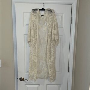 Elegant Cream Lace cover up